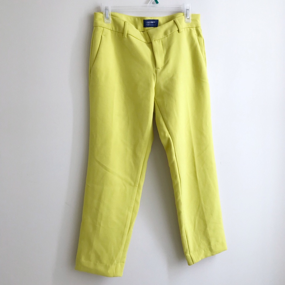 Old navy neon yellow ankle dress pants